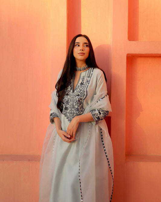 Women’s Festive Kurta Pant Suit Set with Dupatta