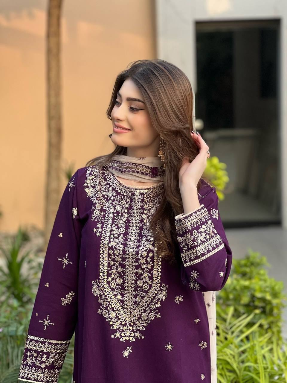 Quiet Luxury Plum Pant Set