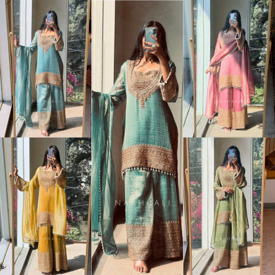 Festive Sharara Suit Set with Dupatta