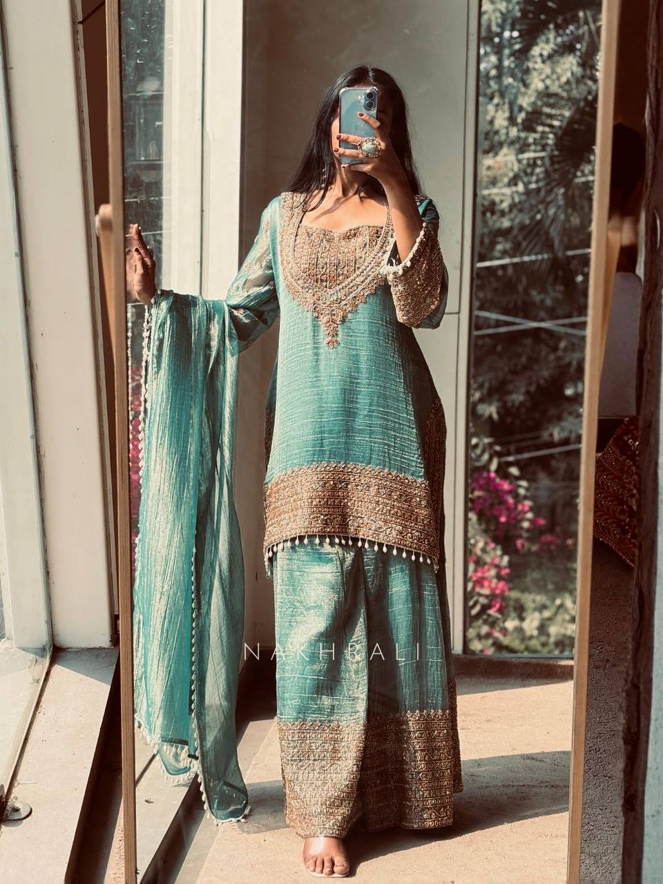 Festive Sharara Suit Set with Dupatta