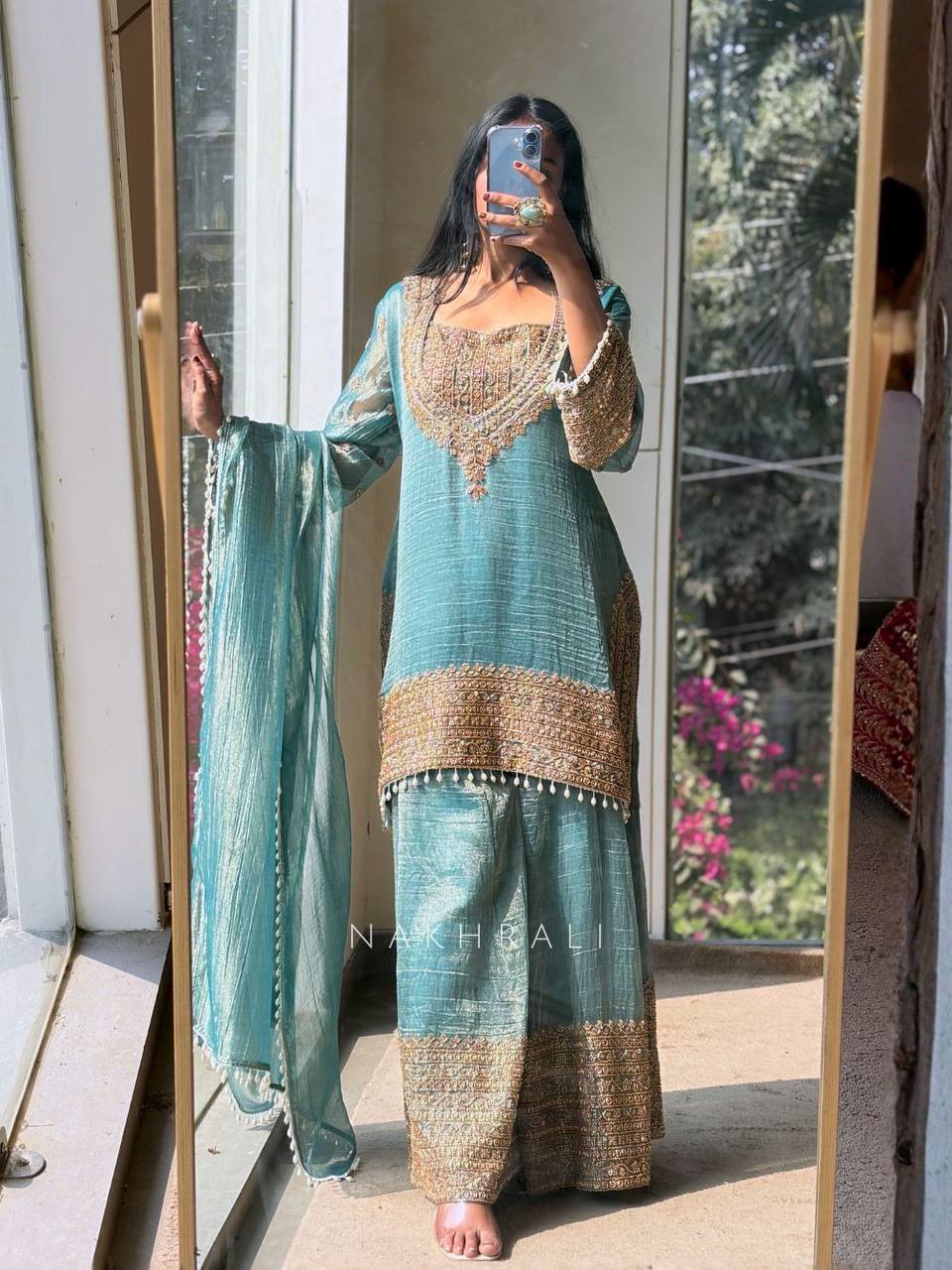 Festive Sharara Suit Set with Dupatta