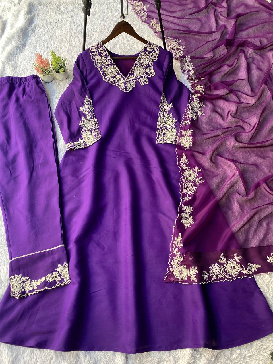 Deep Purple Evening Kurta Set