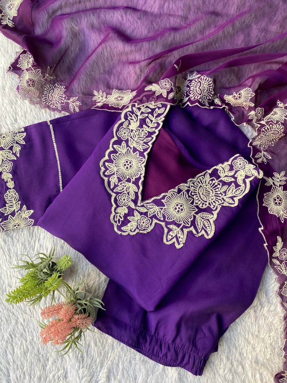 Deep Purple Evening Kurta Set